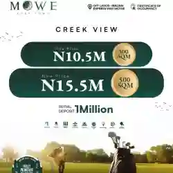 PLOTS OF LAND BUNGALOWS FOR SALE AT MOWE GOLF TOWN